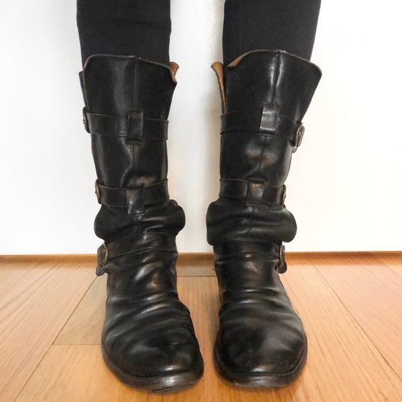 Fiorentini + Baker Shoes - Fiorentini + Baker Eternity Leather 3-Buckle Boots